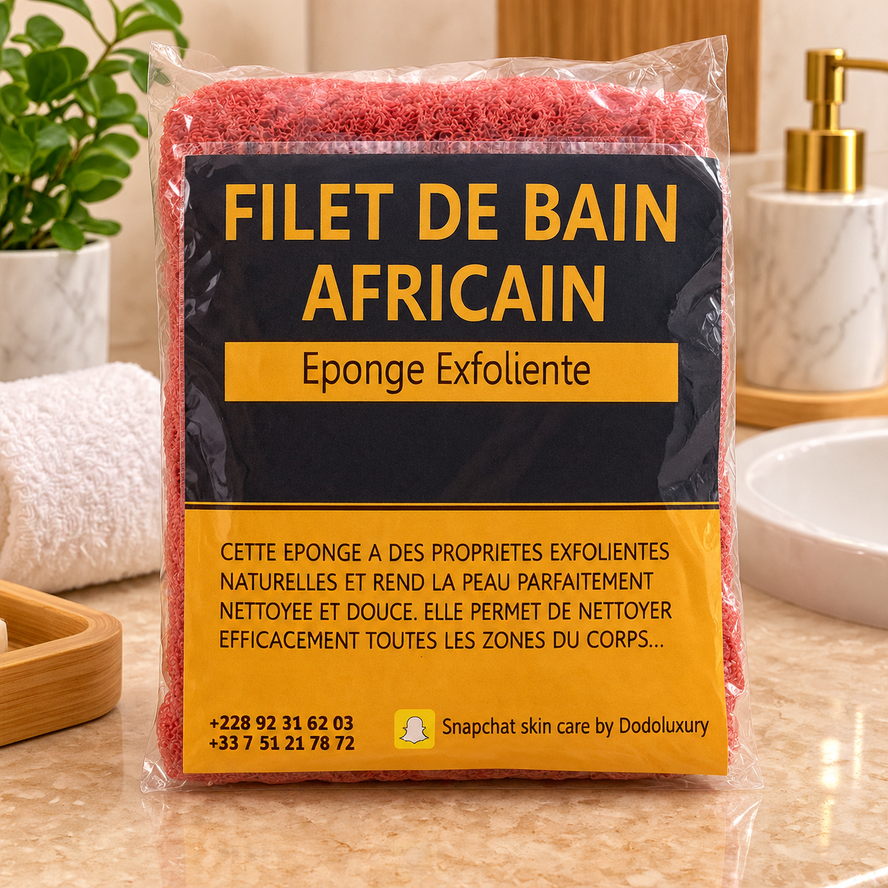 Filet de bain africain – Éponge exfoliante