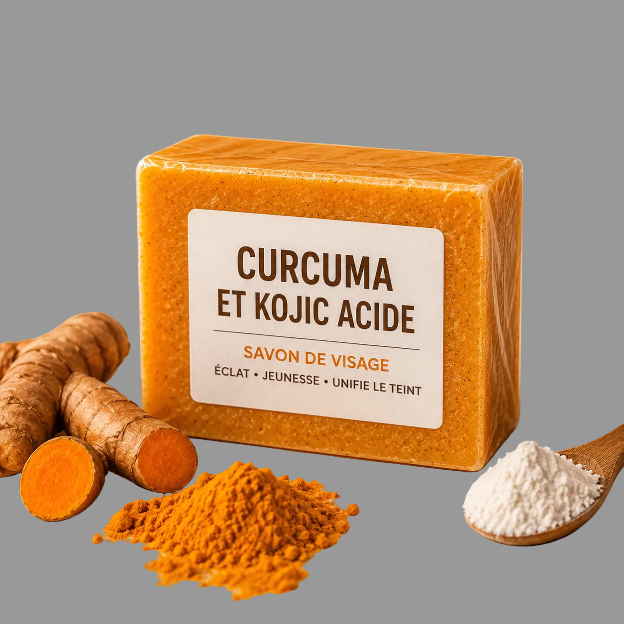 Savon visage au curcuma